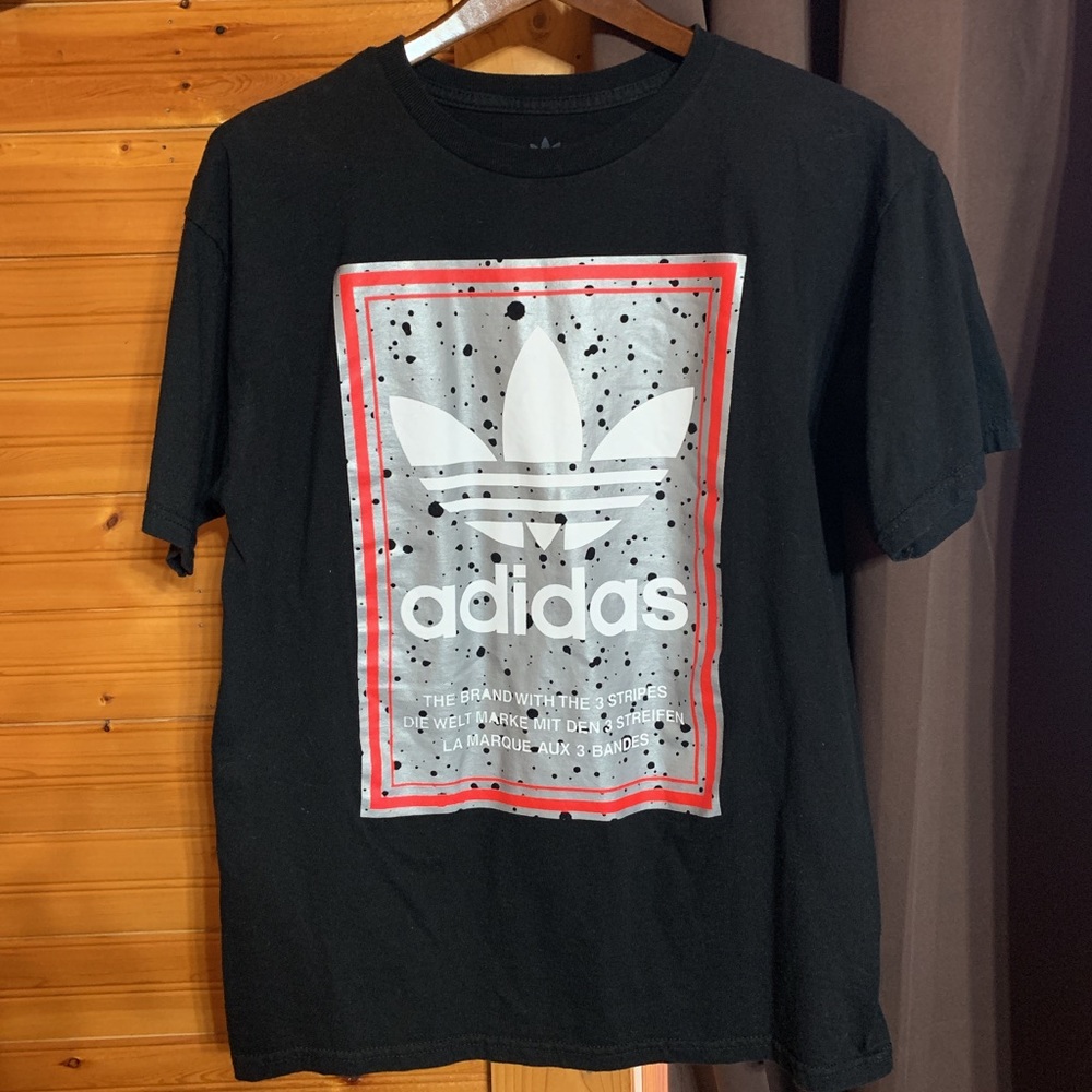 Black Adidas Logo Tee Size Medium SOLD